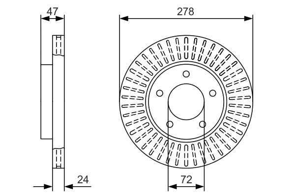 Тормозной диск BOSCH 0986479A52