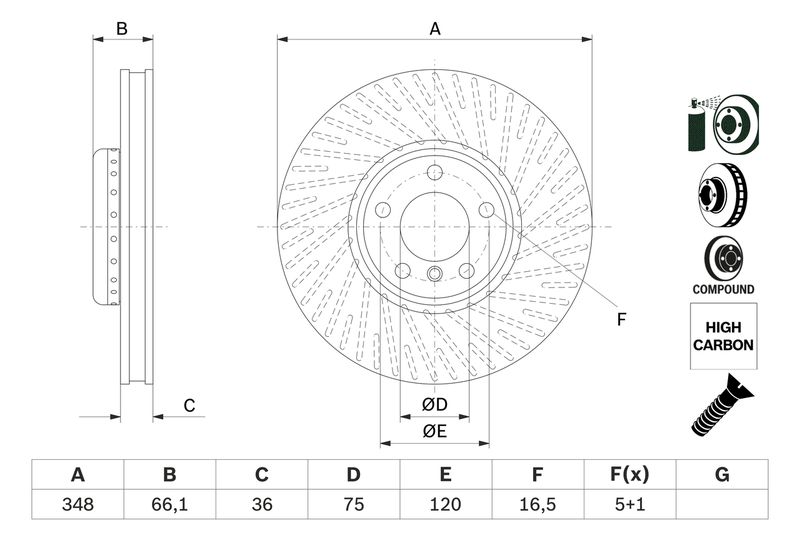 Тормозной диск BOSCH 0986479E18