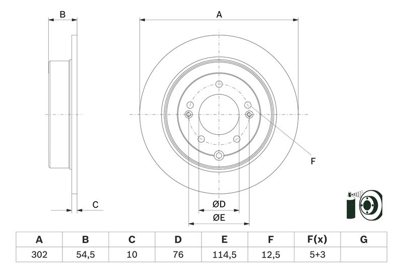 Тормозной диск BOSCH 0986479E45