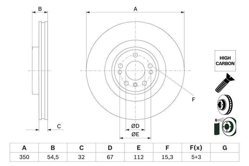 Тормозной диск BOSCH 0986479E99