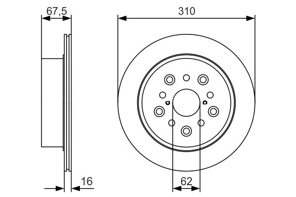Тормозной диск BOSCH 0986479R25