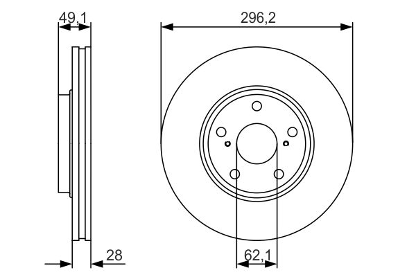 Тормозной диск BOSCH 0986479R28