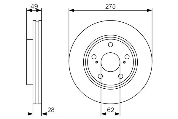 Тормозной диск BOSCH 0986479R58