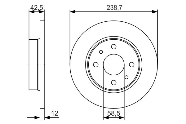 Тормозной диск BOSCH 0986479R61