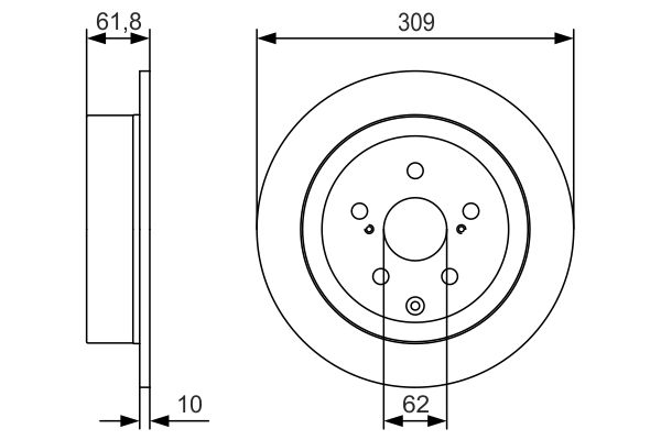 Тормозной диск BOSCH 0986479T04