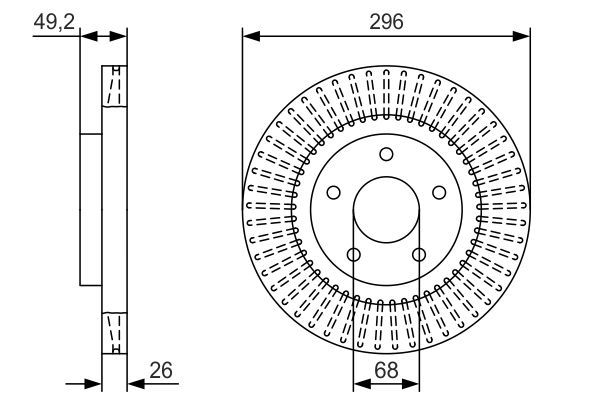 Тормозной диск BOSCH 0986479T99