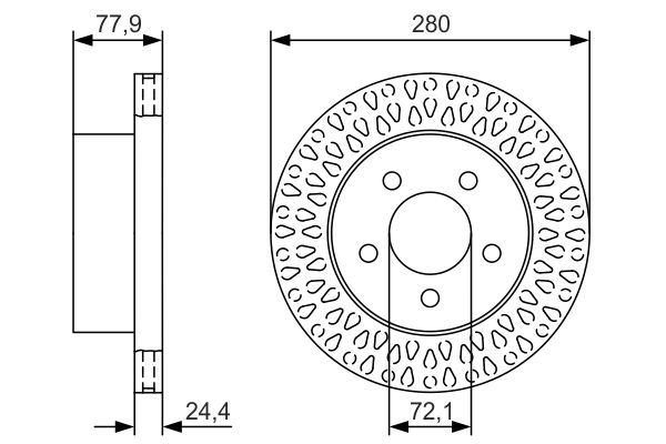 Тормозной диск BOSCH 0986479U00