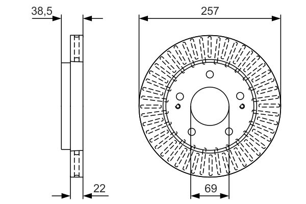 Тормозной диск BOSCH 0986479U71