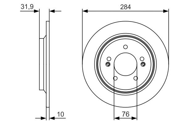 Тормозной диск BOSCH 0986479V09