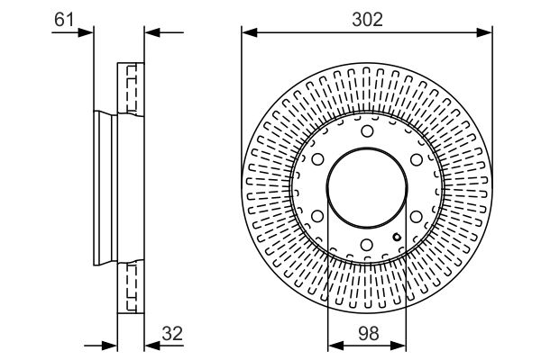Тормозной диск BOSCH 0986479V32