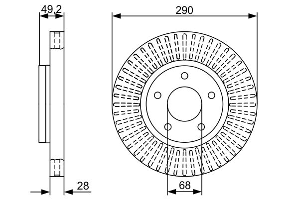 Тормозной диск BOSCH 0986479V48