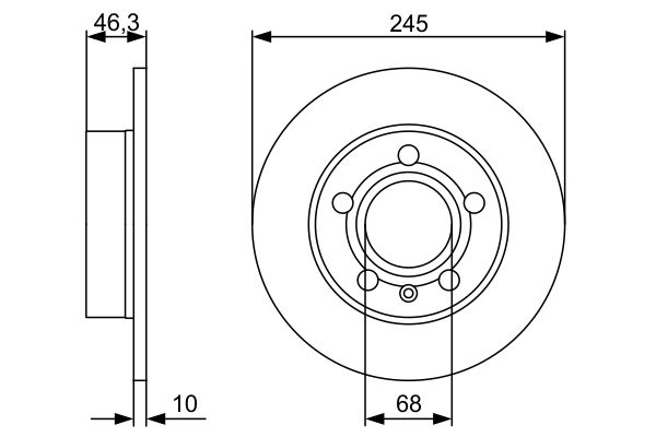 Тормозной диск BOSCH 0986479V52