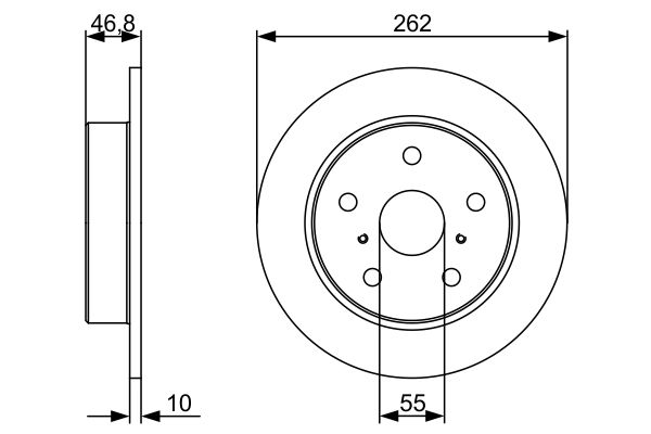 Тормозной диск BOSCH 0986479V55