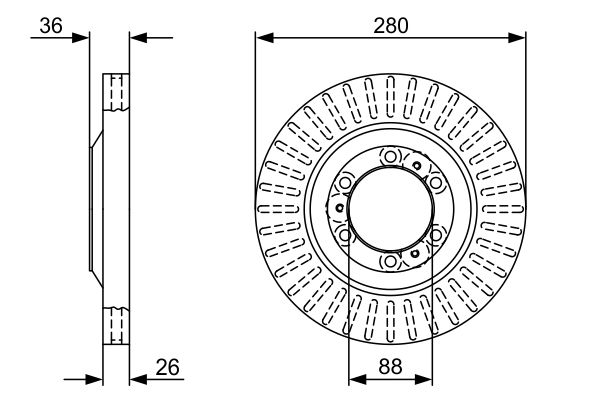 Тормозной диск BOSCH 0986479V88