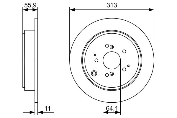 Тормозной диск BOSCH 0986479W23