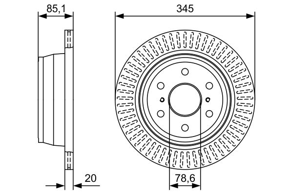 Тормозной диск BOSCH 0986479W32