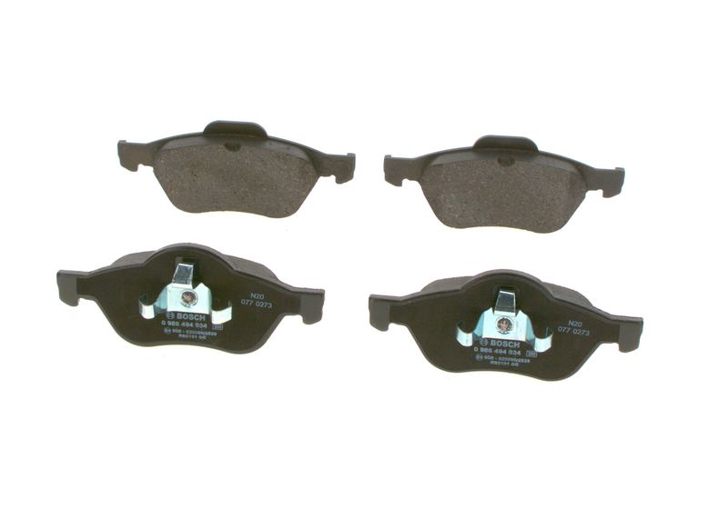 Комплект тормозных колодок, дисковый тормоз BOSCH 0986494034