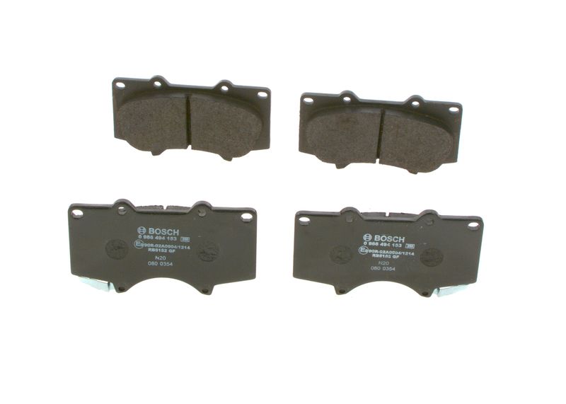 Комплект тормозных колодок, дисковый тормоз BOSCH 0986494153