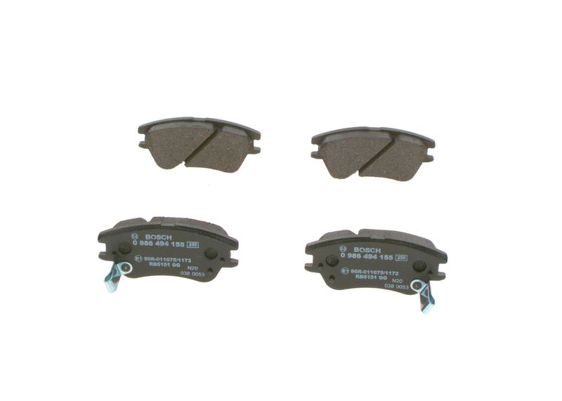 Комплект тормозных колодок, дисковый тормоз BOSCH 0986494155