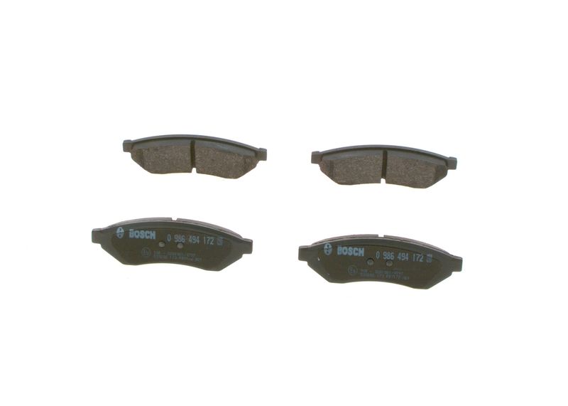 Комплект тормозных колодок, дисковый тормоз BOSCH 0986494172
