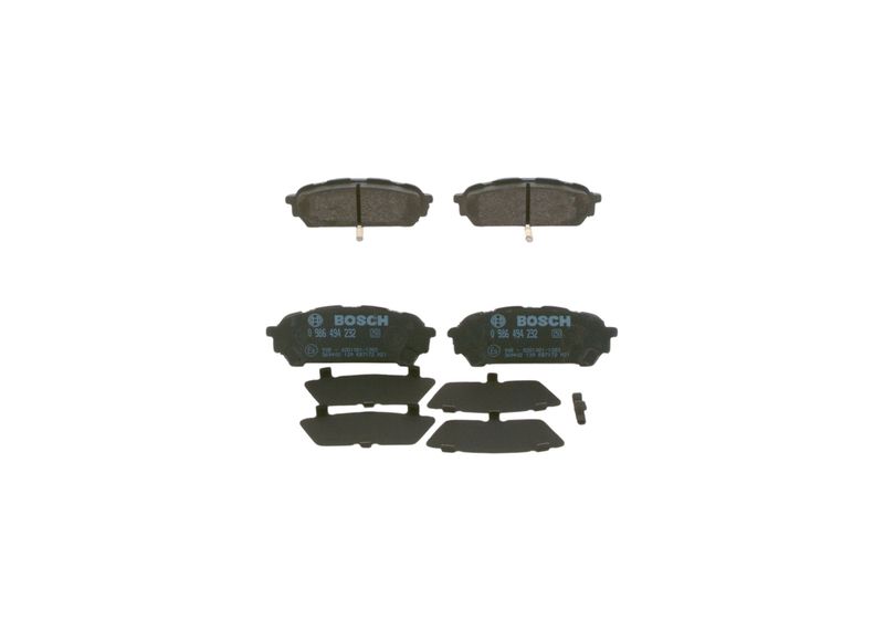 Комплект тормозных колодок, дисковый тормоз BOSCH 0986494232