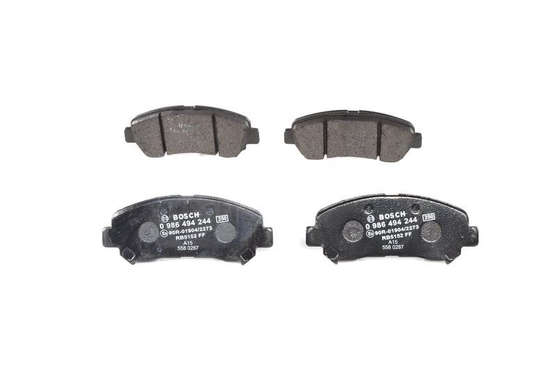 Комплект тормозных колодок, дисковый тормоз BOSCH 0986494244