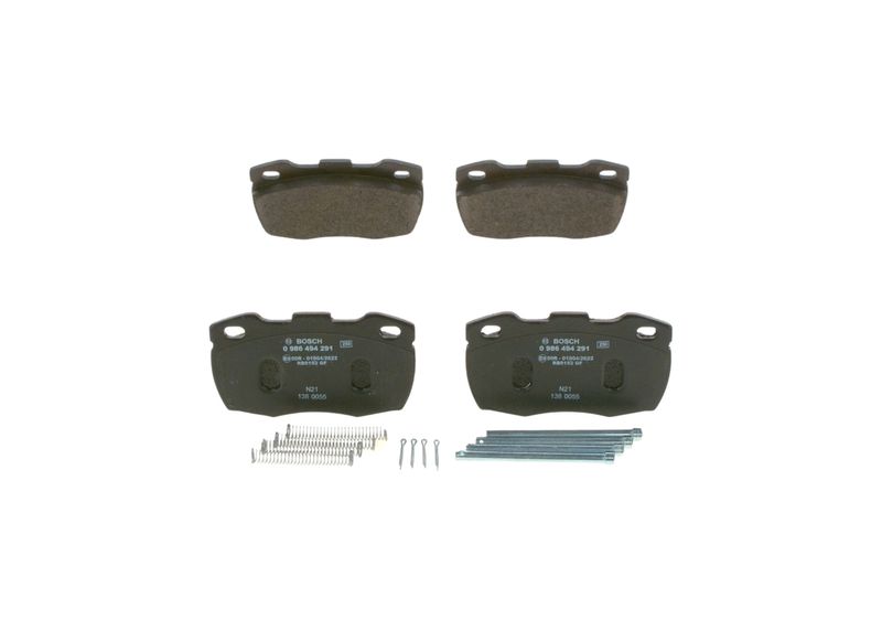 Комплект тормозных колодок, дисковый тормоз BOSCH 0986494291