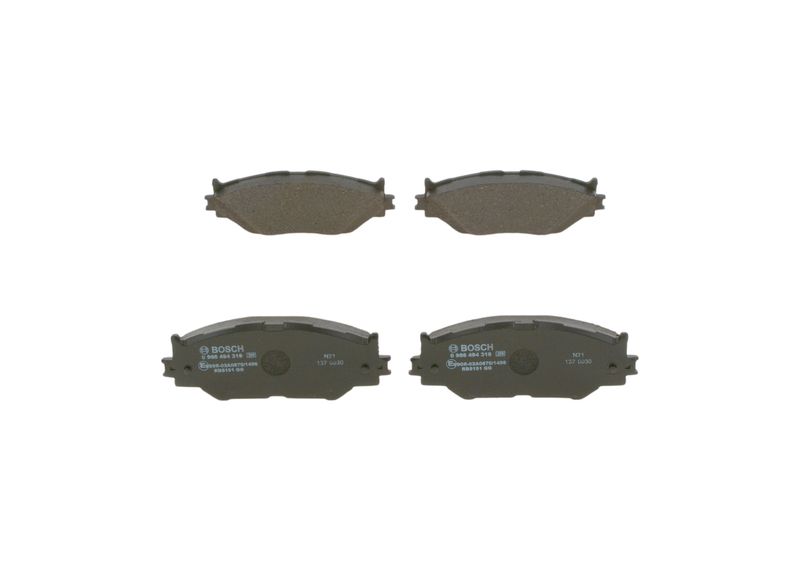 Комплект тормозных колодок, дисковый тормоз BOSCH 0986494316
