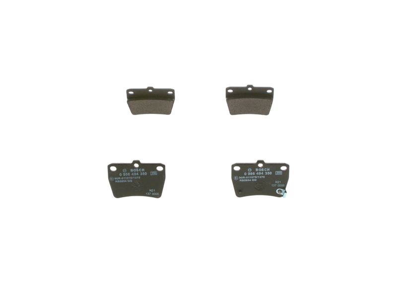 Комплект тормозных колодок, дисковый тормоз BOSCH 0986494350