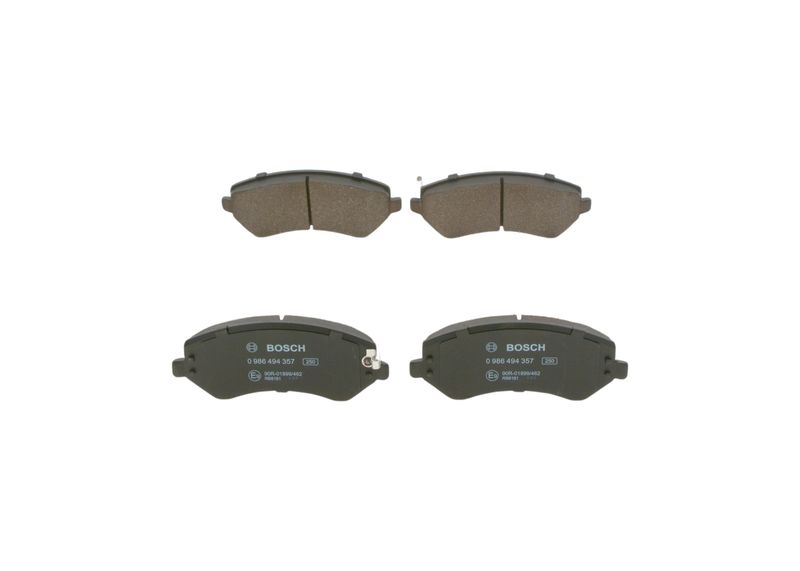 Комплект тормозных колодок, дисковый тормоз BOSCH 0986494357