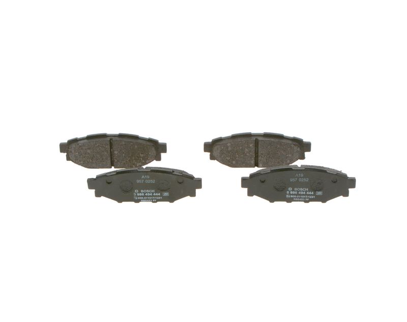 Комплект тормозных колодок, дисковый тормоз BOSCH 0986494444