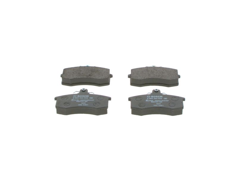 Комплект тормозных колодок, дисковый тормоз BOSCH 0986494533