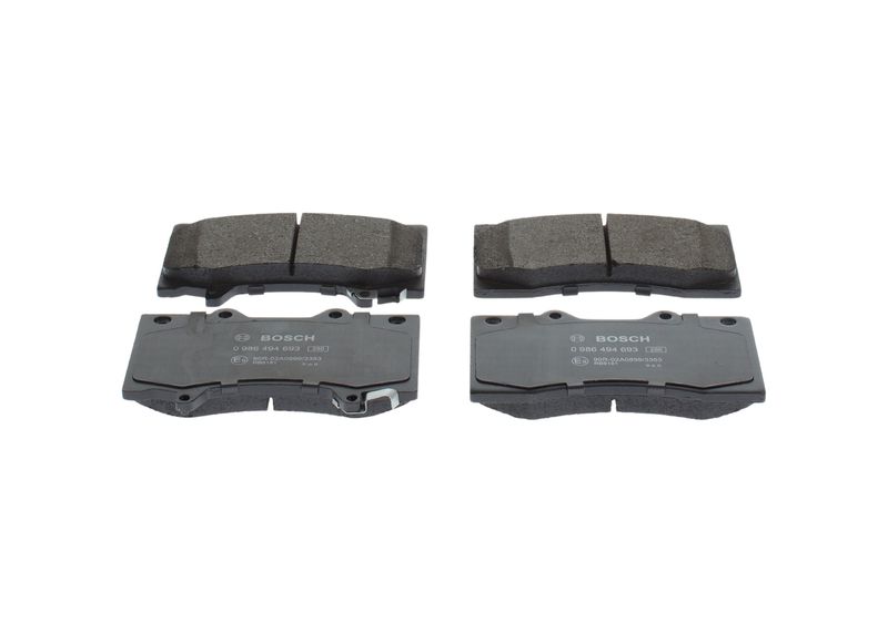 Комплект тормозных колодок, дисковый тормоз BOSCH 0986494693