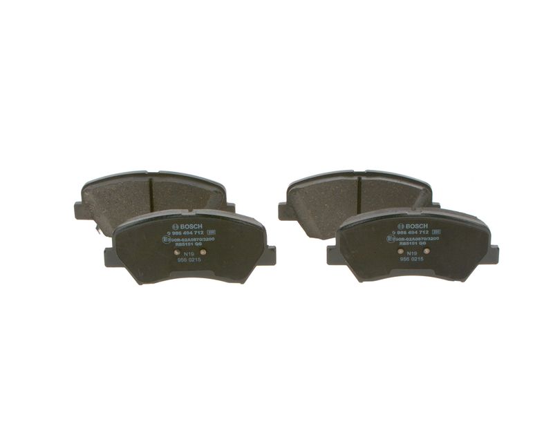 Комплект тормозных колодок, дисковый тормоз BOSCH 0986494712
