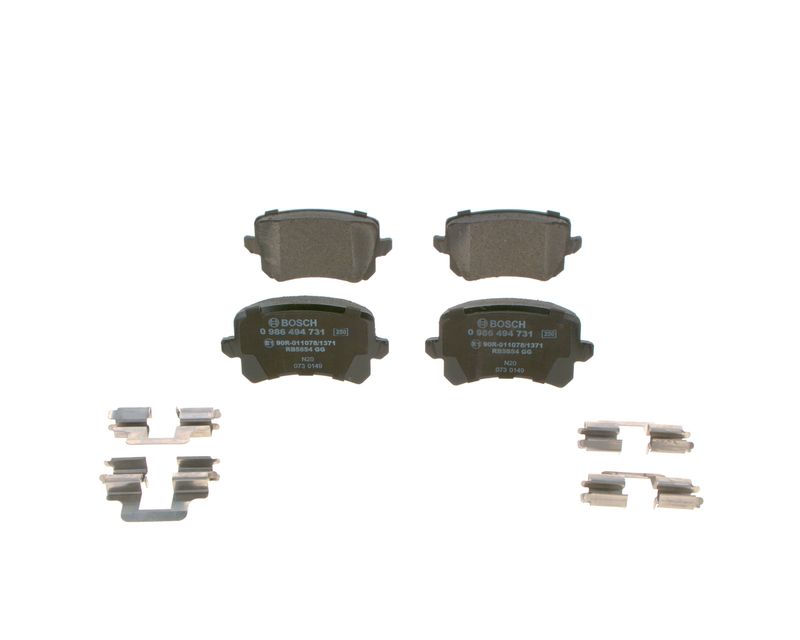 Комплект тормозных колодок, дисковый тормоз BOSCH 0986494731