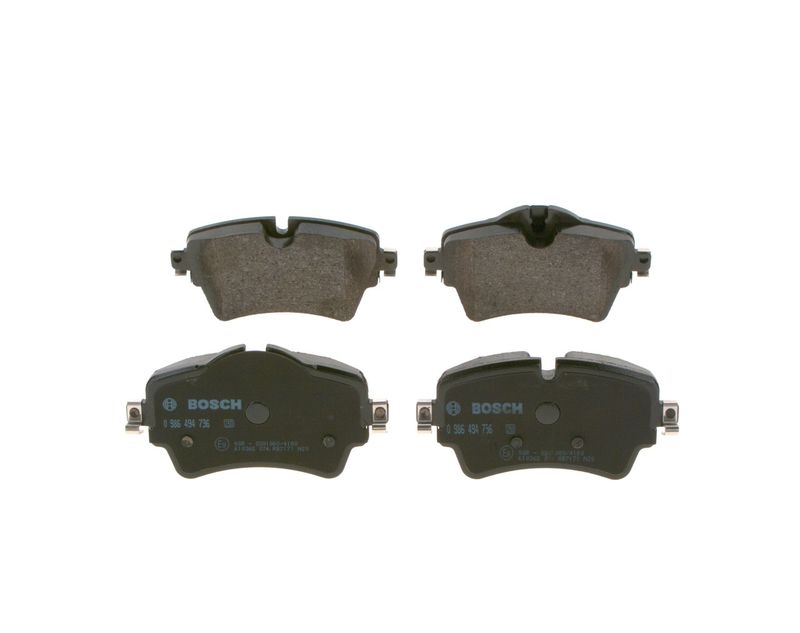 Комплект тормозных колодок, дисковый тормоз BOSCH 0986494736