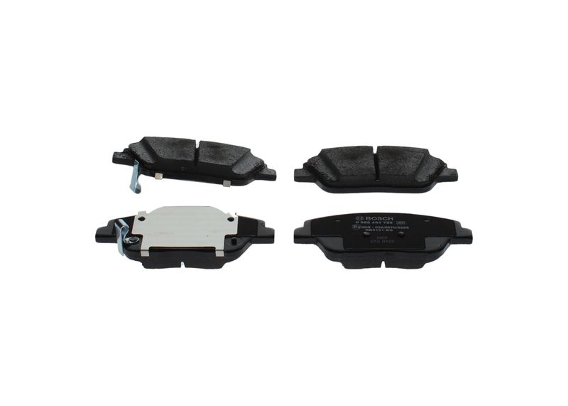 Комплект тормозных колодок, дисковый тормоз BOSCH 0986494755