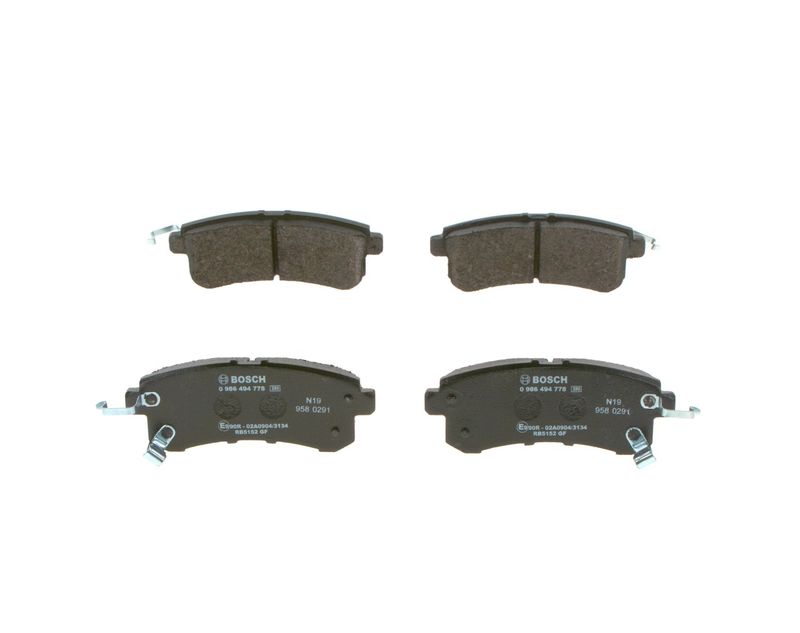Комплект тормозных колодок, дисковый тормоз BOSCH 0986494778