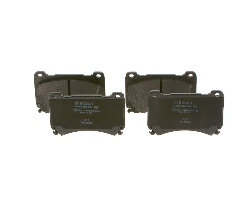 Комплект тормозных колодок, дисковый тормоз BOSCH 0986494781