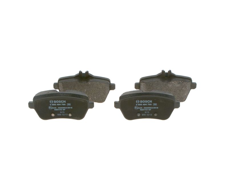Комплект тормозных колодок, дисковый тормоз BOSCH 0986494790
