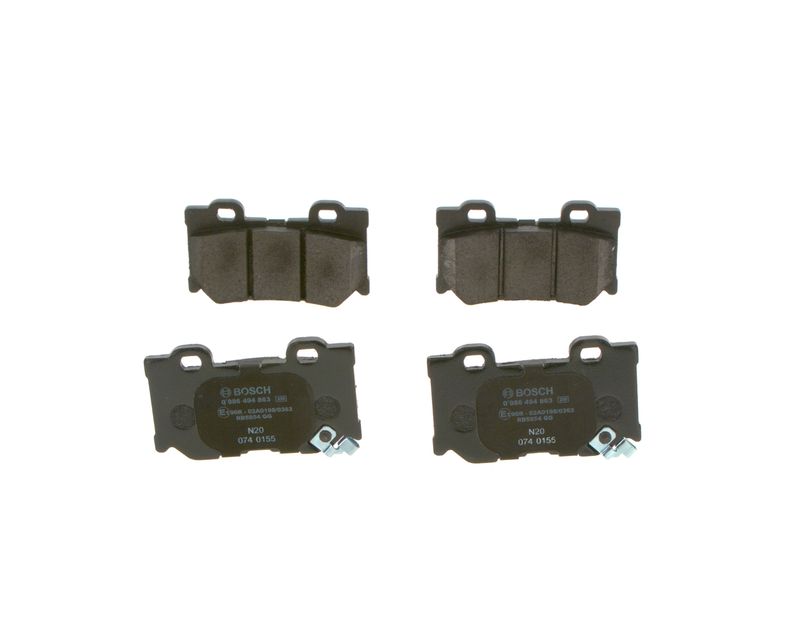 Комплект тормозных колодок, дисковый тормоз BOSCH 0986494863