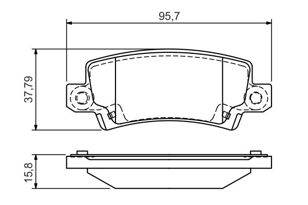 Комплект тормозных колодок, дисковый тормоз BOSCH 0986495072