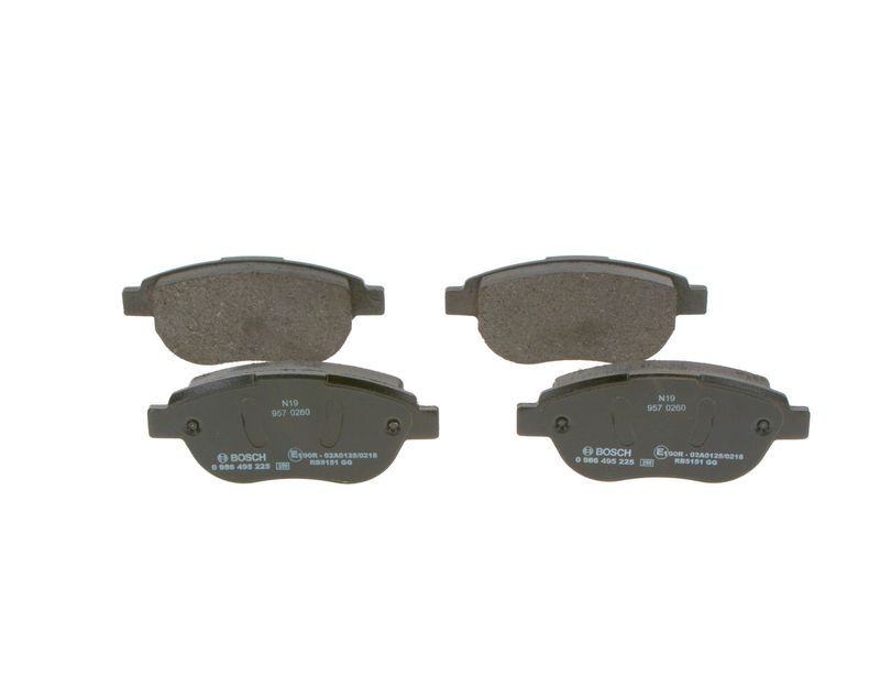 Комплект тормозных колодок, дисковый тормоз BOSCH 0986495225
