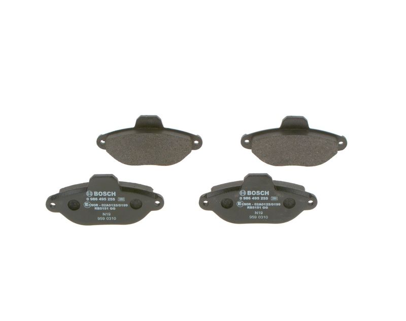 Комплект тормозных колодок, дисковый тормоз BOSCH 0986495255