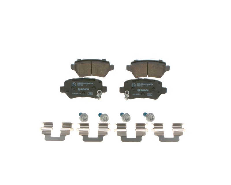 Комплект тормозных колодок, дисковый тормоз BOSCH 0986495319