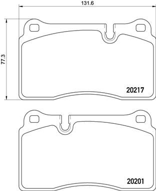 Комплект тормозных колодок, дисковый тормоз BREMBO P02002