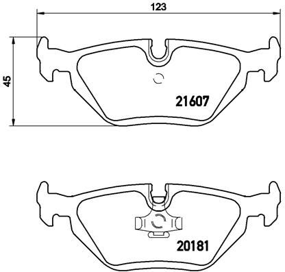 Комплект тормозных колодок, дисковый тормоз BREMBO P06013
