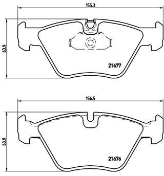 Комплект тормозных колодок, дисковый тормоз BREMBO P06022