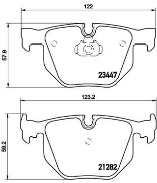 Комплект тормозных колодок, дисковый тормоз BREMBO P06029