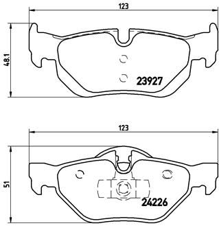 Комплект тормозных колодок, дисковый тормоз BREMBO P06038